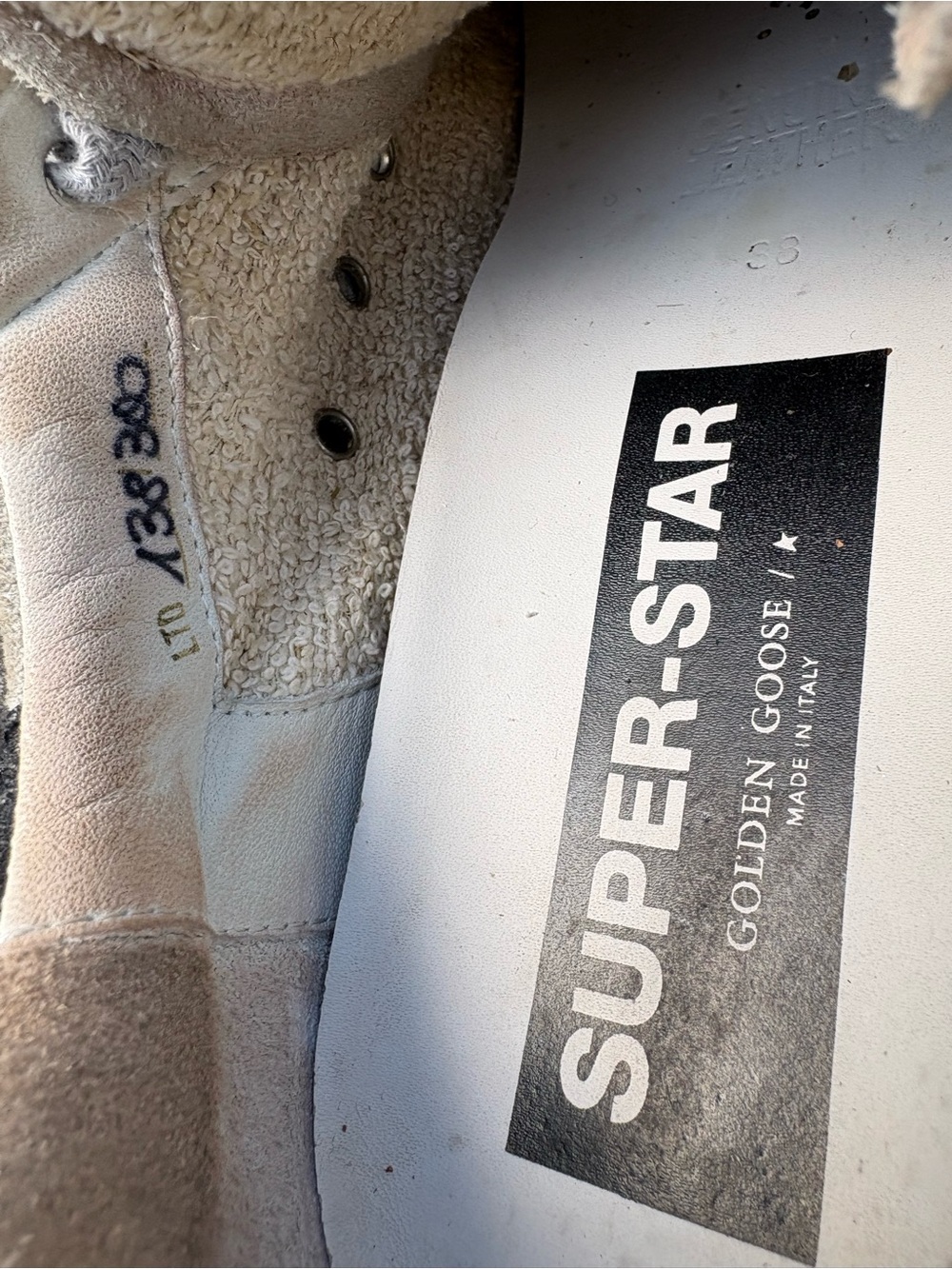 Golden GooSuede Star Sneakers in Light Gray - Picture 3 of 5
